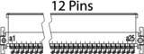 One27 úhlový konektor, 12pinový