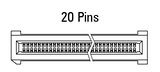Rozměr EC.8, rovný, 20pinový