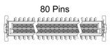 One27 rovný konektor H13,65, 80pinový